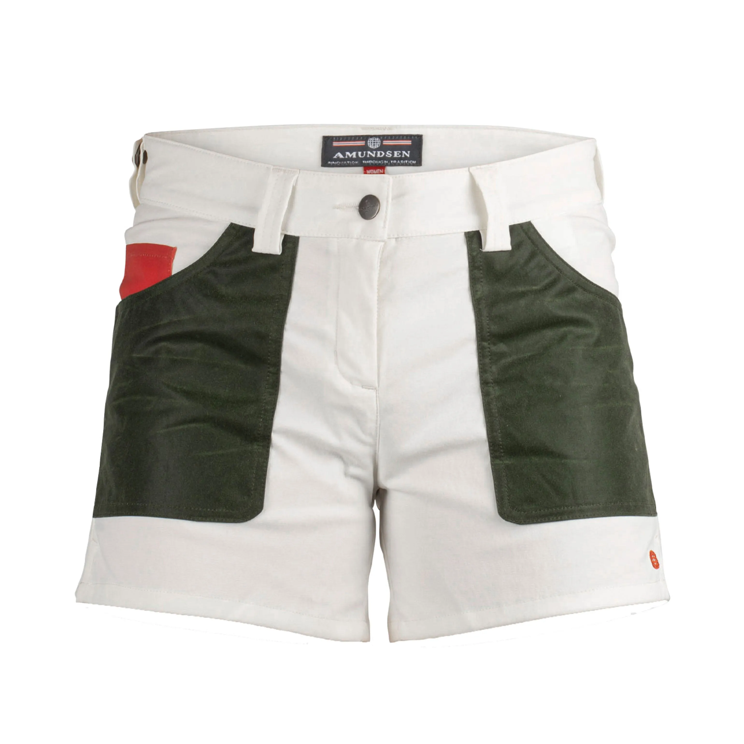 Amundsen Sports 5Incher Field Shorts Womens Offwhite/Green