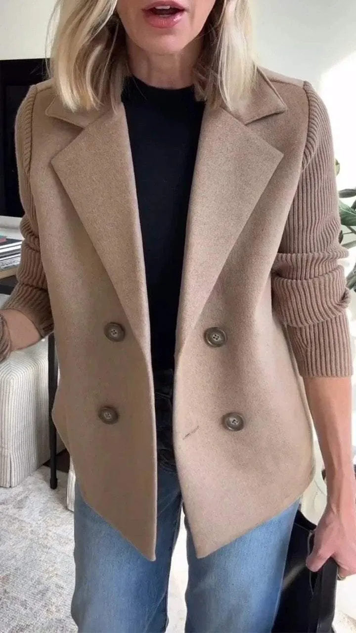 Anaru™ | Premium Elegant Knit-Sleeve Blazer