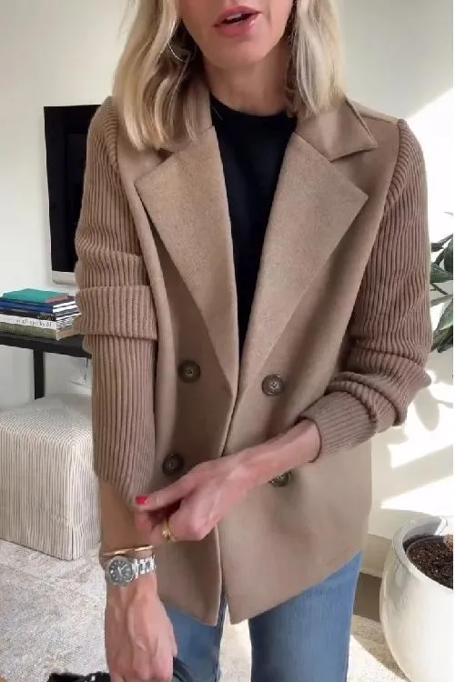 Anaru™ | Premium Elegant Knit-Sleeve Blazer