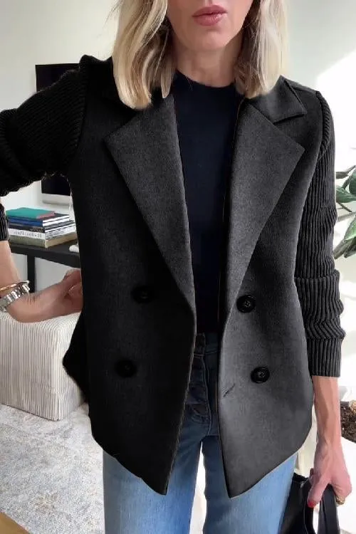 Anaru™ | Premium Elegant Knit-Sleeve Blazer