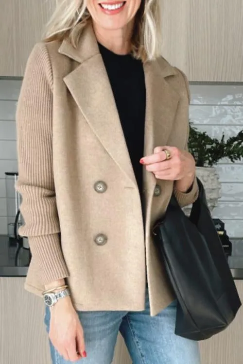 Anaru™ | Premium Elegant Knit-Sleeve Blazer