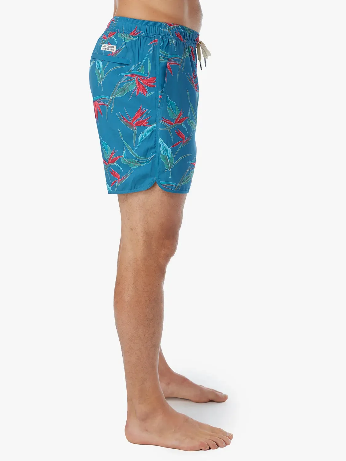 Anchor Short | Teal Birds Of Paradise