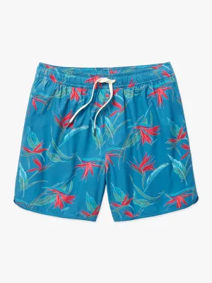 Anchor Short | Teal Birds Of Paradise