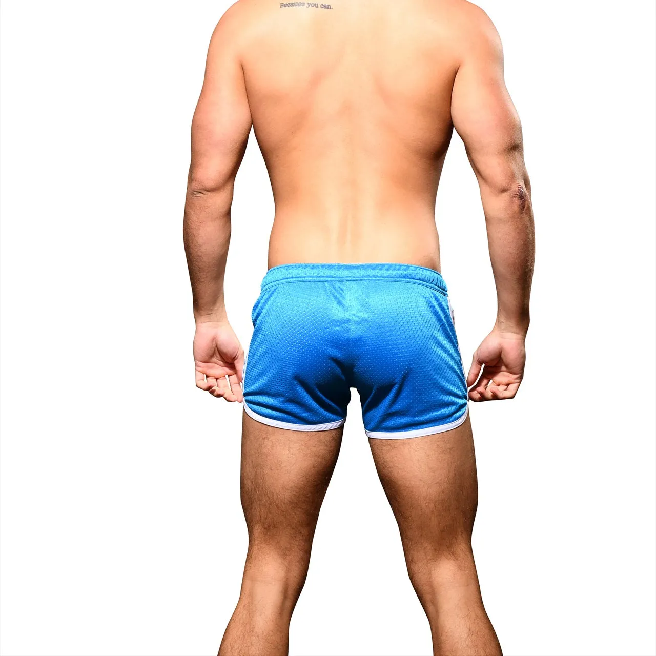 ANDREW CHRISTIAN Sports Mesh Swim Shorts Blue