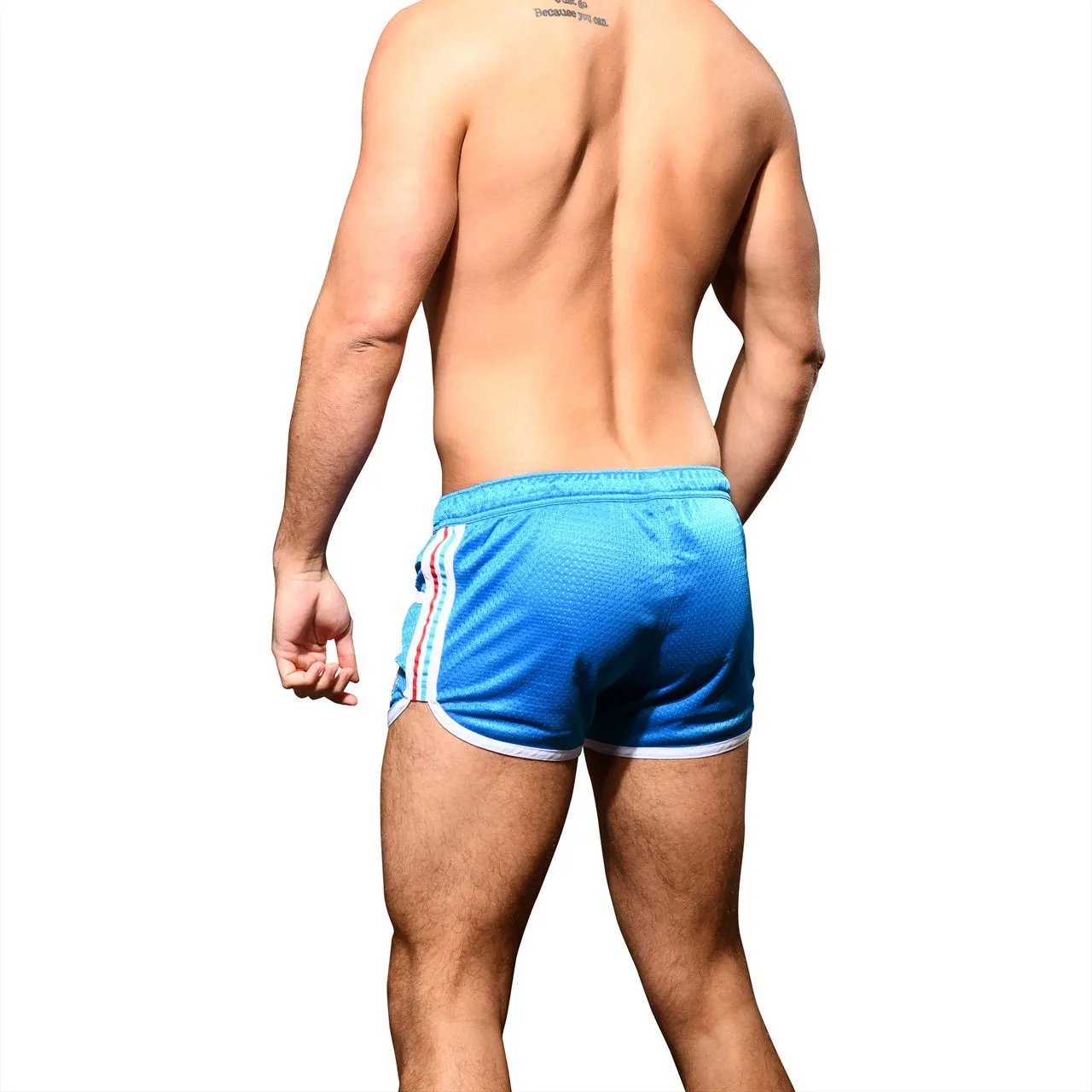ANDREW CHRISTIAN Sports Mesh Swim Shorts Blue