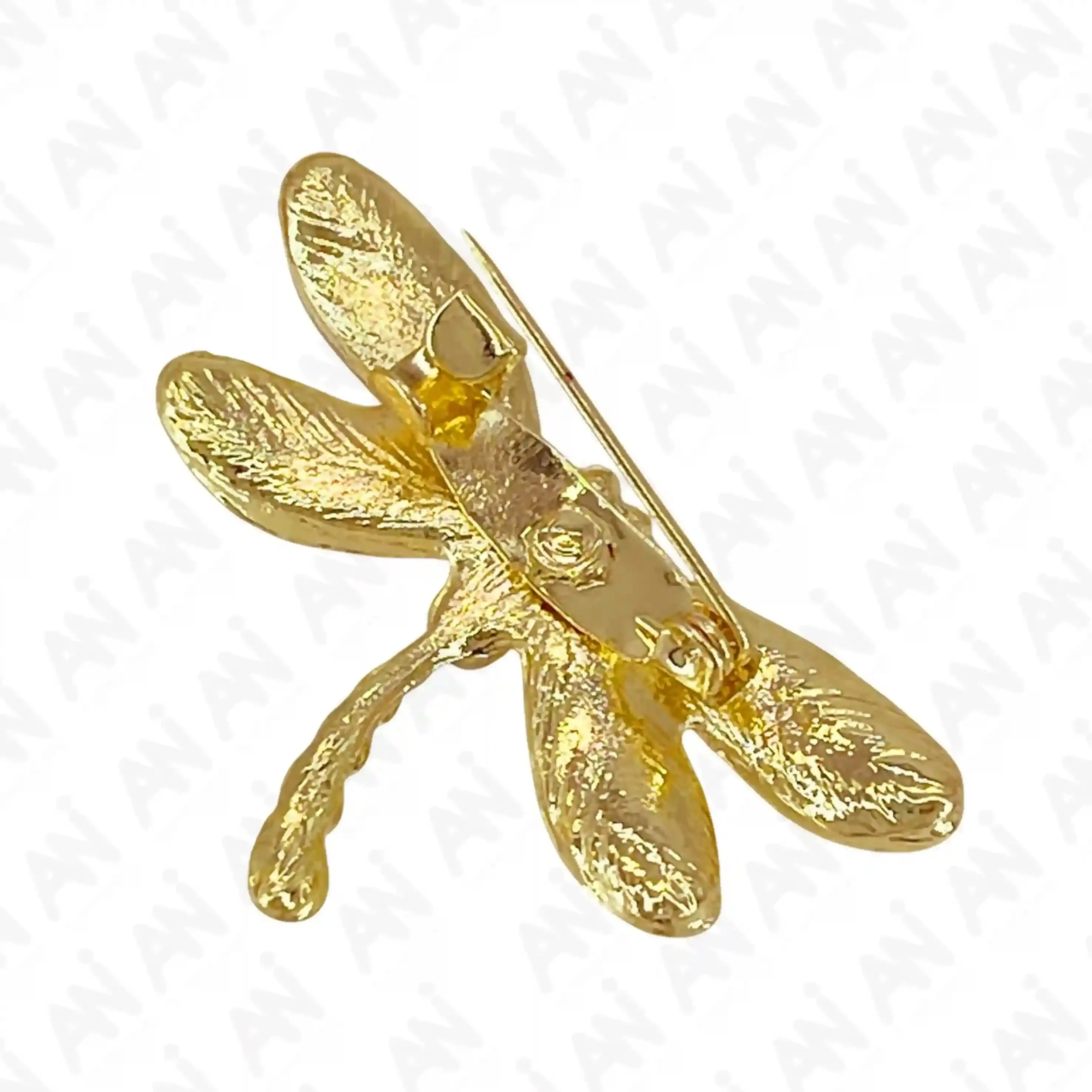 Ani Accessories Dragonfly Pearl Brooch with Gemstone