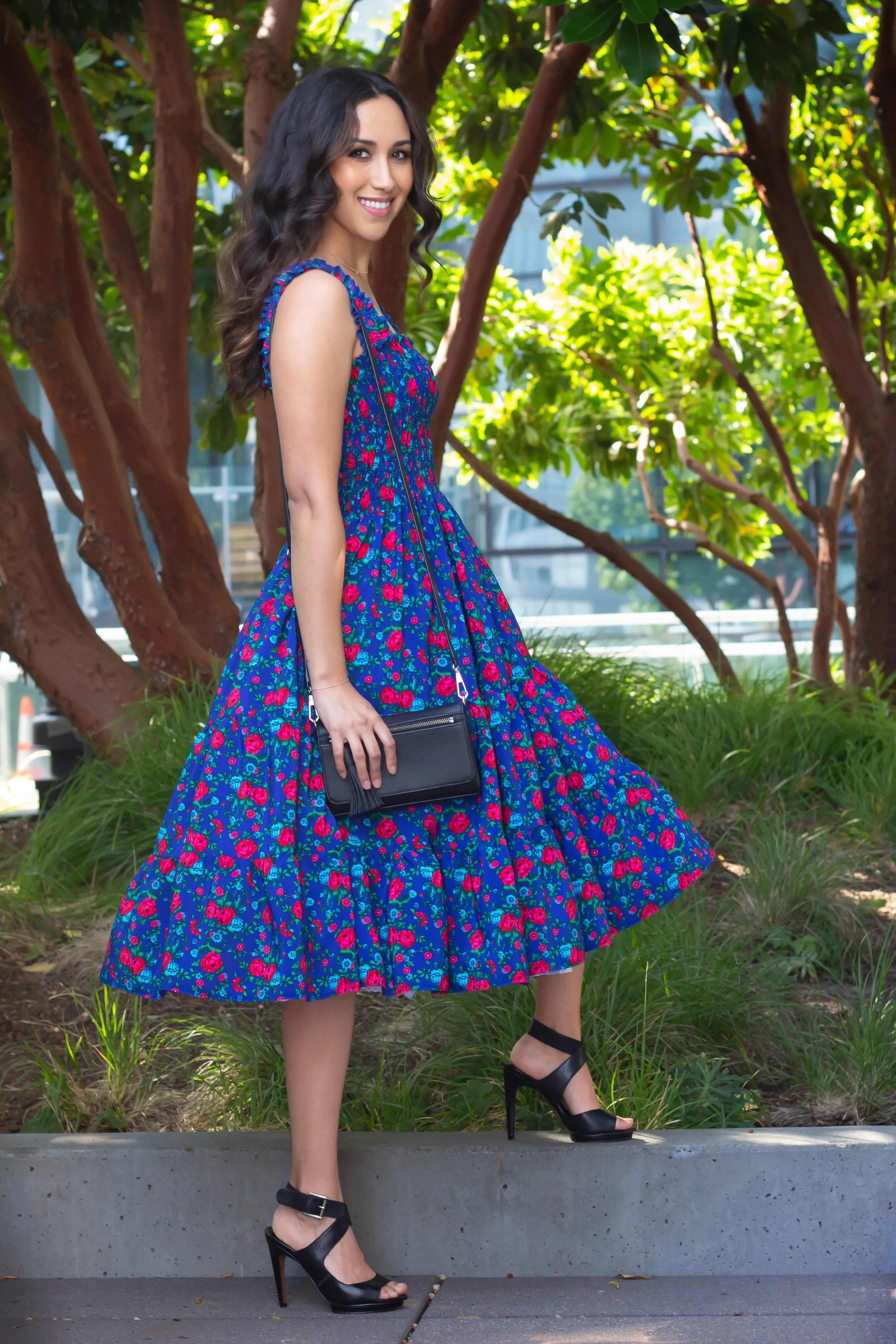 Aniela Blue Rose Dress