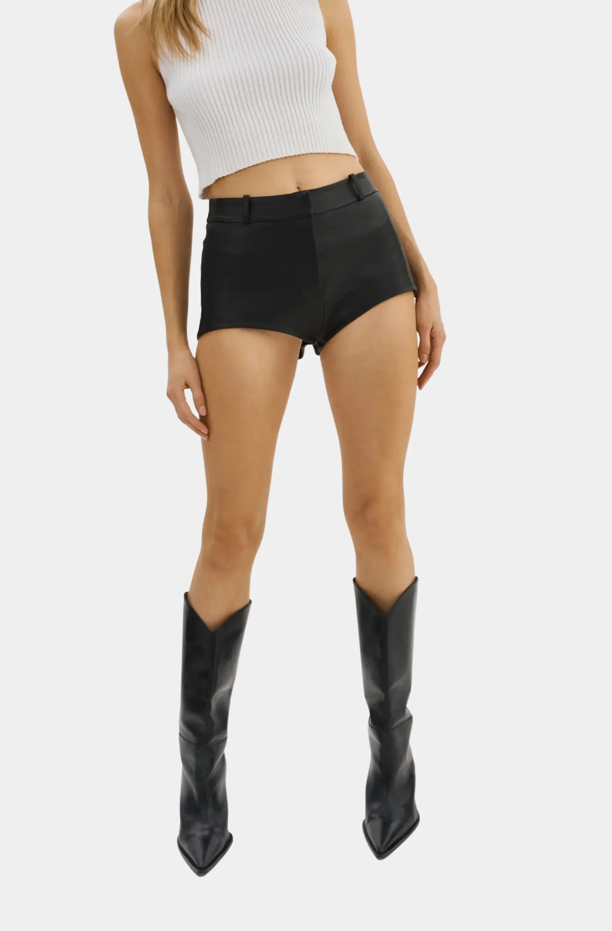 Annaise Leather Hot Shorts