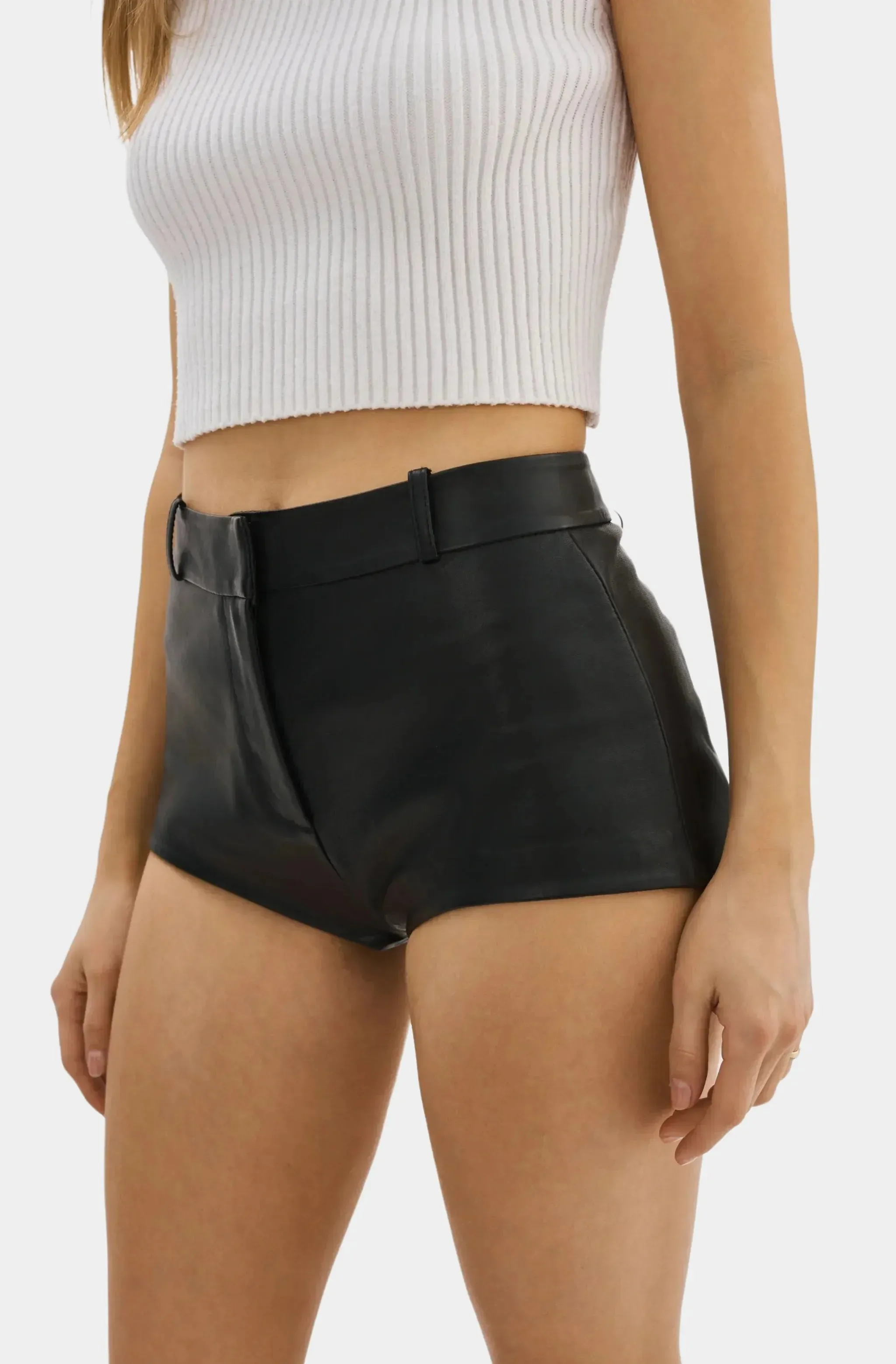 Annaise Leather Hot Shorts