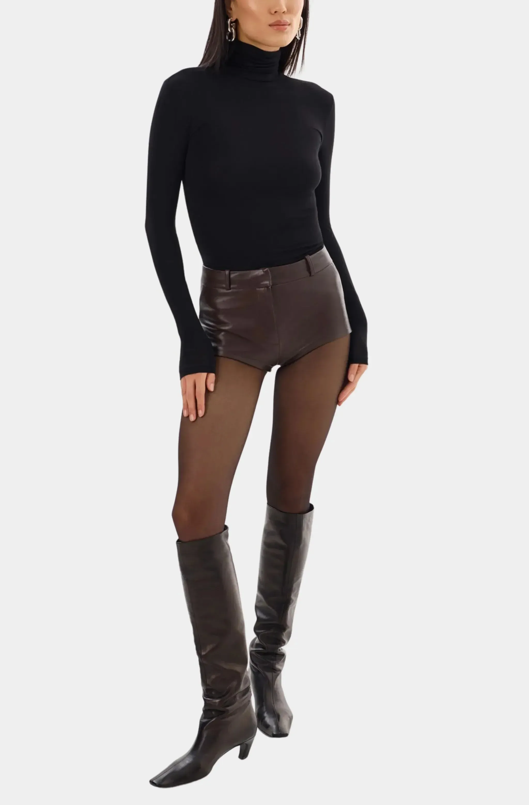 Annaise Leather Hot Shorts