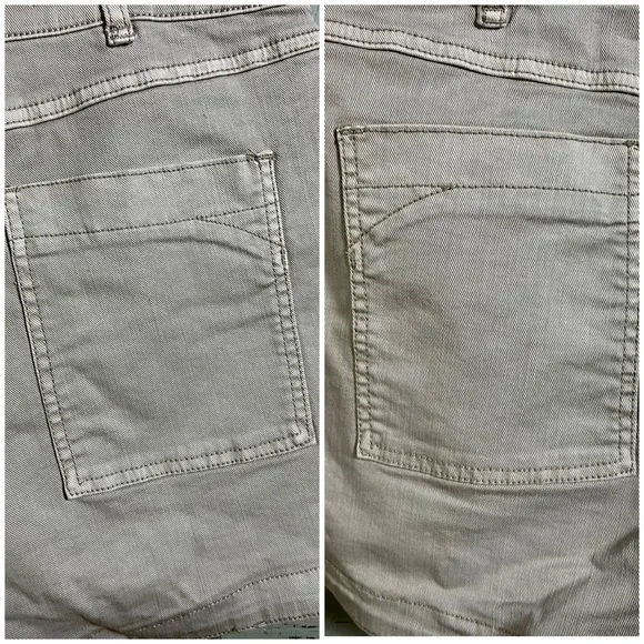 Anthropologie Pilcro Ultra High Rise Denim Shorts Stone NWT New 32