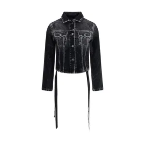 Balenciaga Denim Jacket With Ribbon