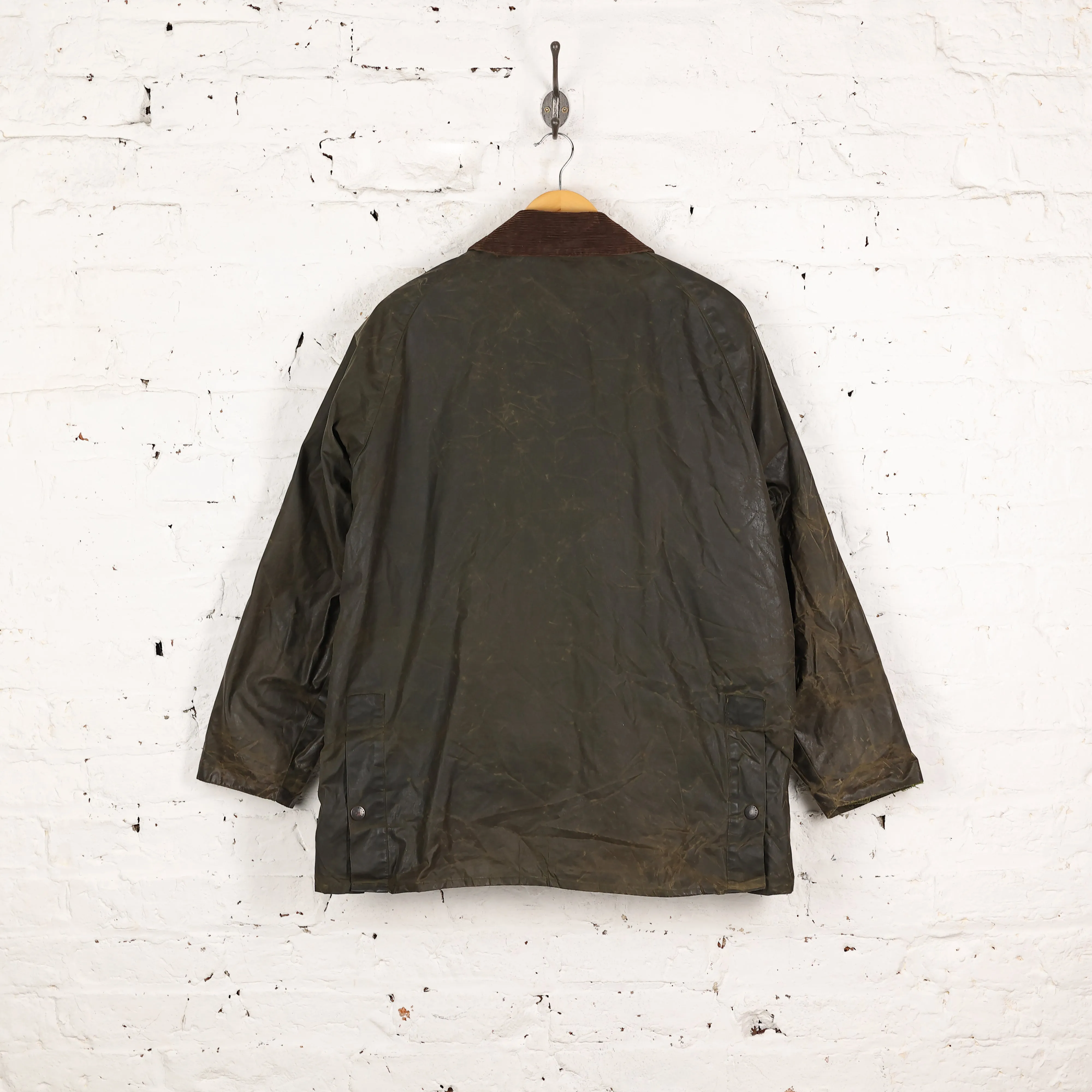 Barbour Bedale Wax Jacket with Pile Lining - Green - L
