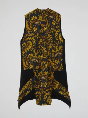 Baroque Print Sleeveless Dress
