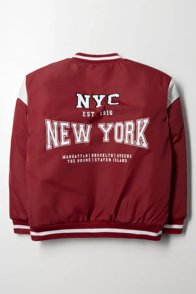 Baseball Jacket Burgundy