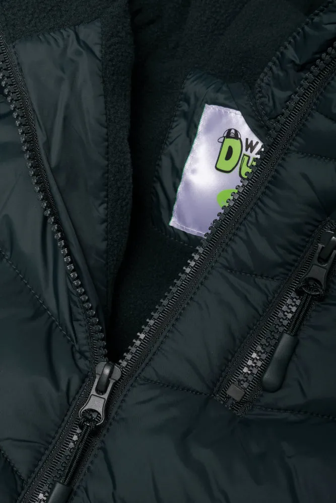 Basic Hooded Puffer Jacket Green