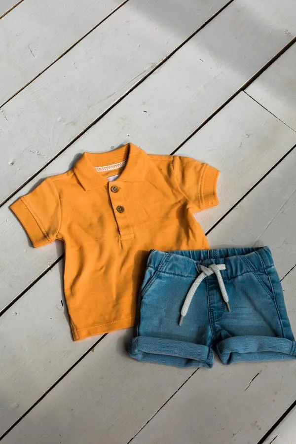 Bayport Denim Shorts-Light Blue