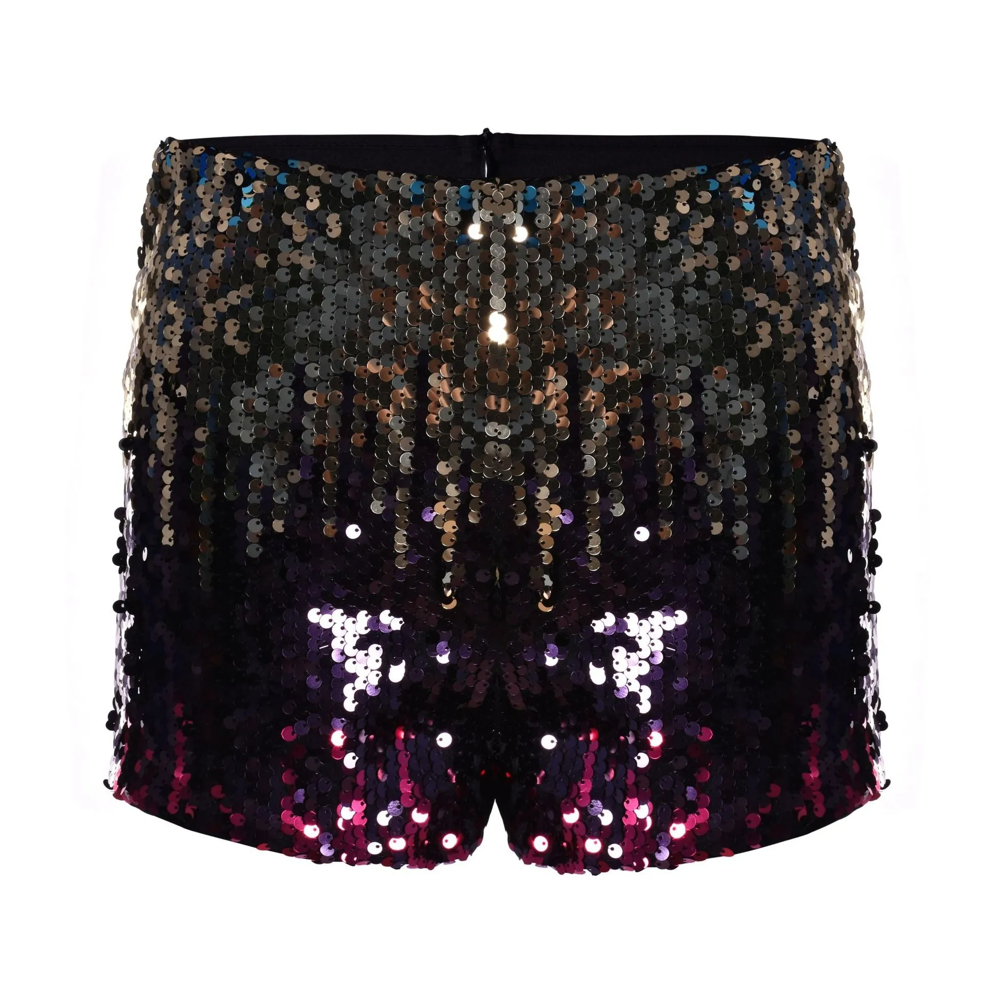 Beaded Sequins Gradient High Waist Trend Shorts
