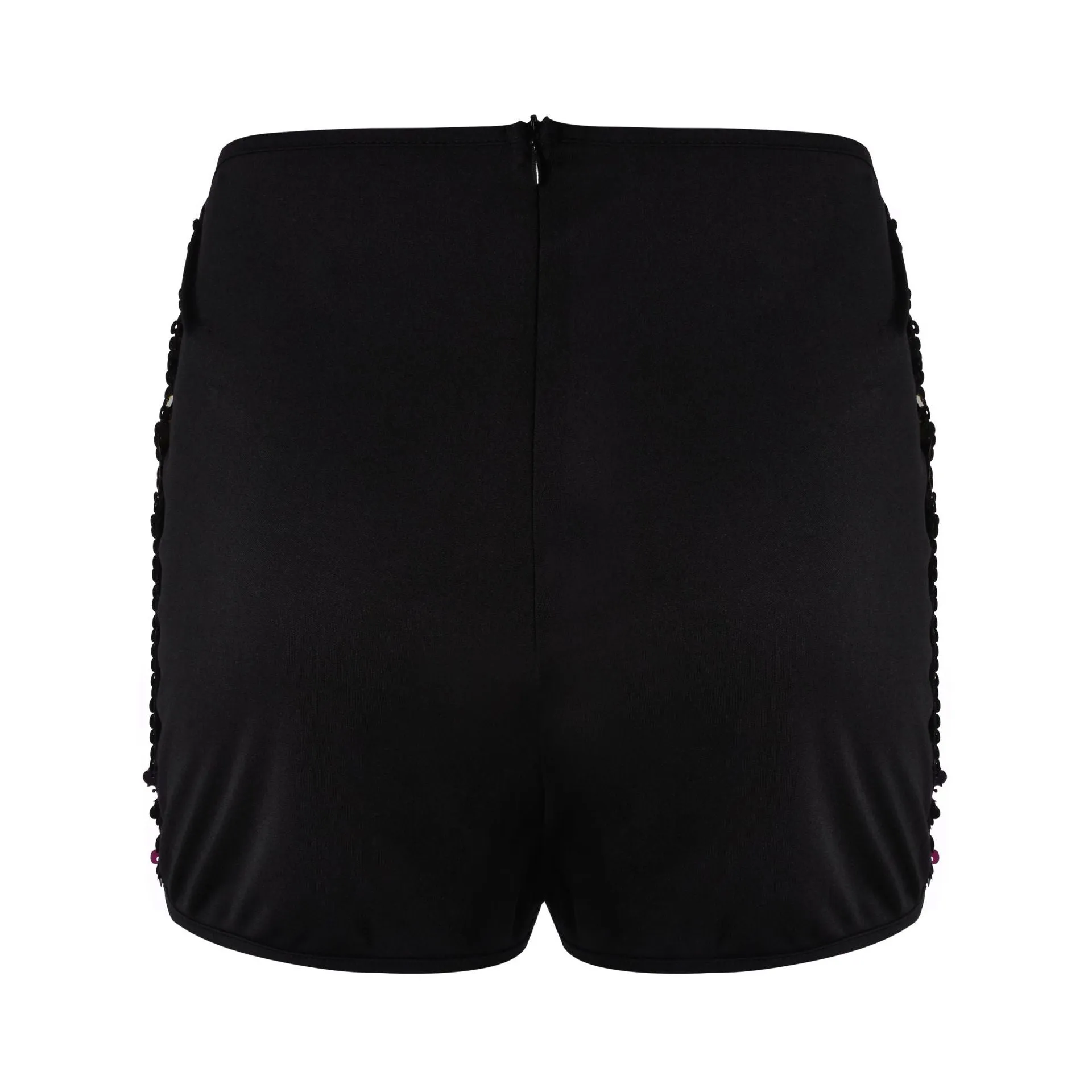 Beaded Sequins Gradient High Waist Trend Shorts