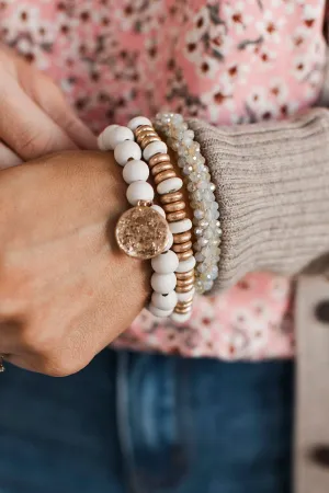 Being Bold Stackable Bracelet Set- Ivory