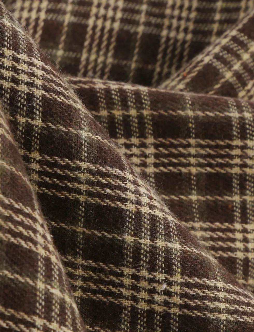 Big BowKnot Brown Plaid 3/4 Sleeve 1950S Vintage Dress Inspired By Mrs. Maisel