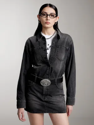 Black Denim Dress