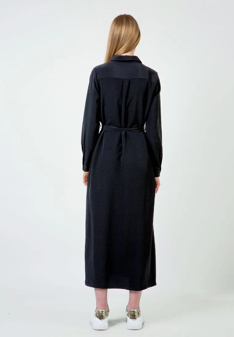 Black Maxi Shirt Dress
