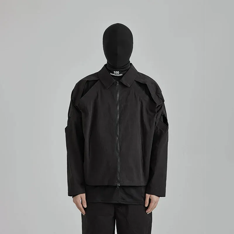 Black Modern Zip Jacket