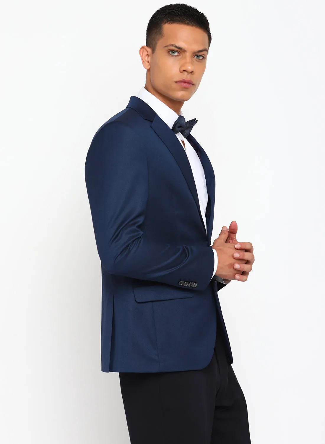 Blue Birds Eye Notch Color Formal Jacket