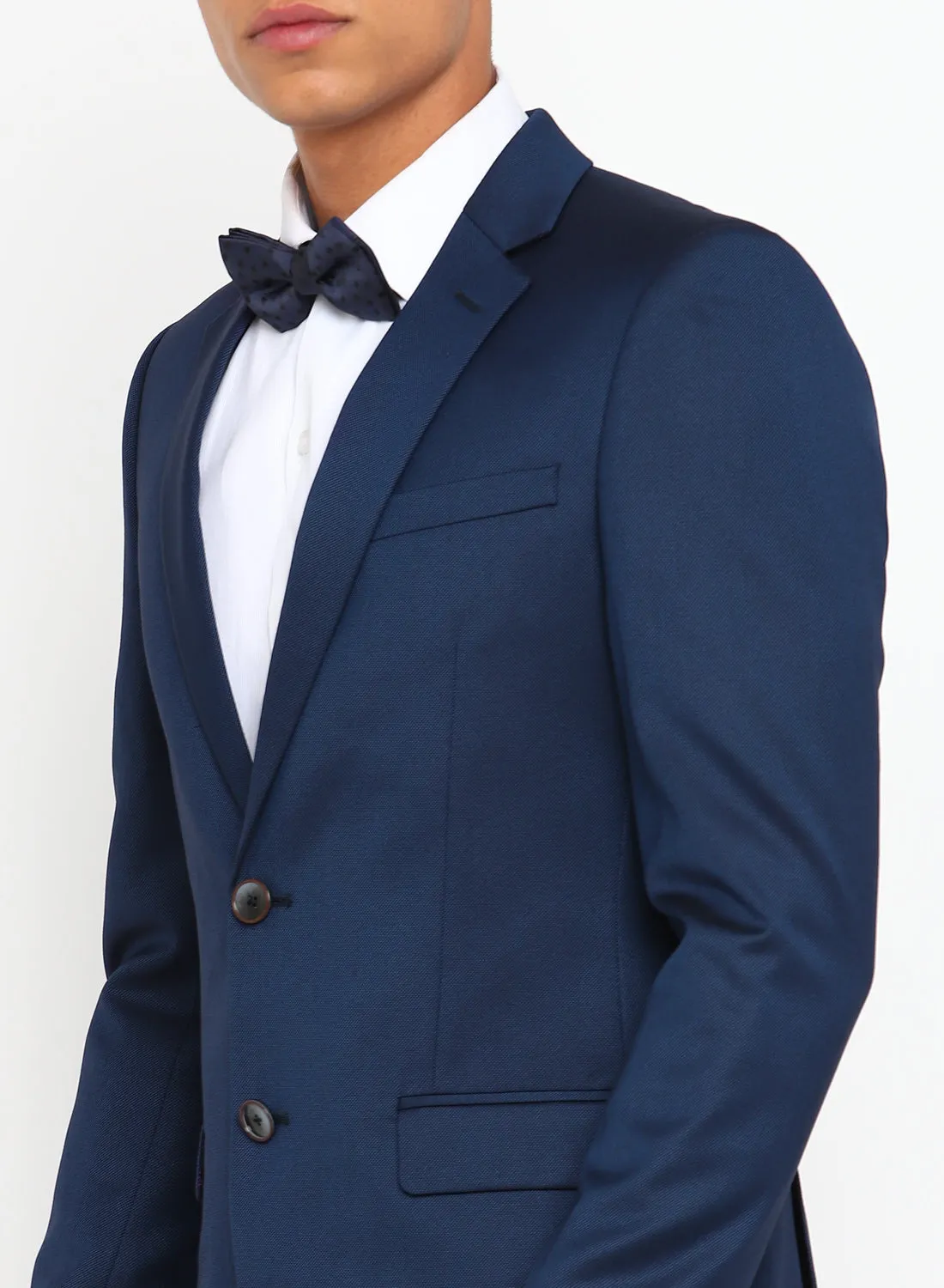 Blue Birds Eye Notch Color Formal Jacket