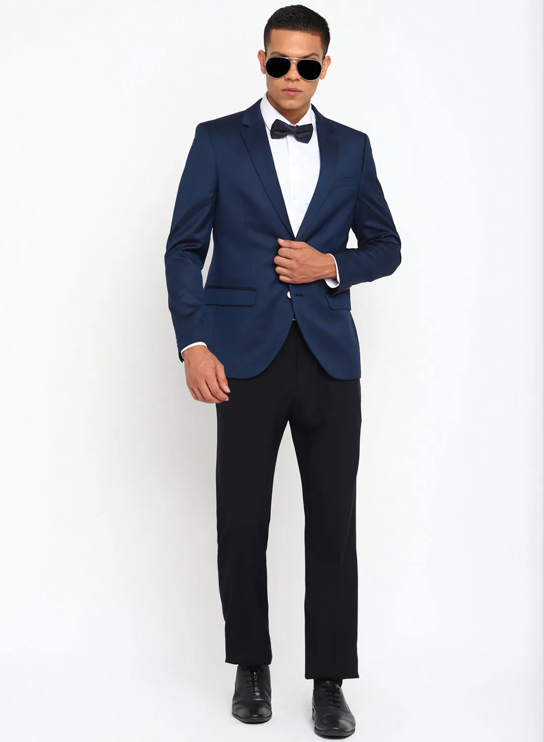 Blue Birds Eye Notch Color Formal Jacket