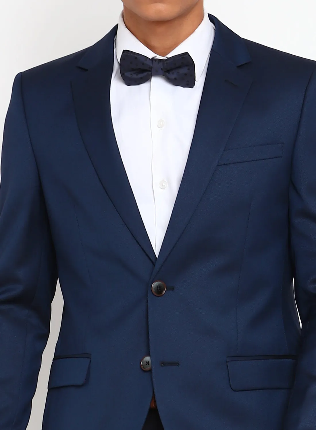 Blue Birds Eye Notch Color Formal Jacket