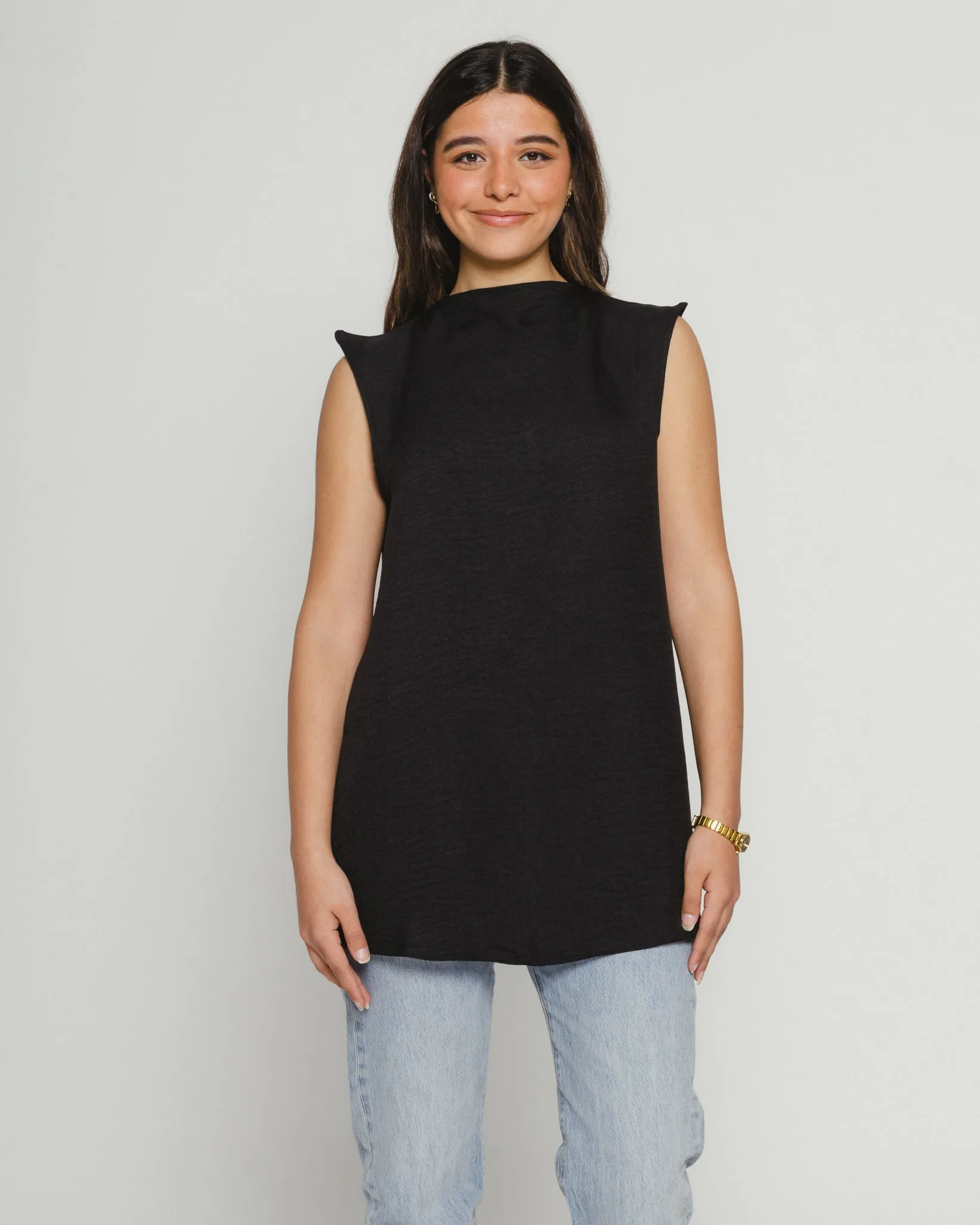 Boat neck Sleeveless Midi Top