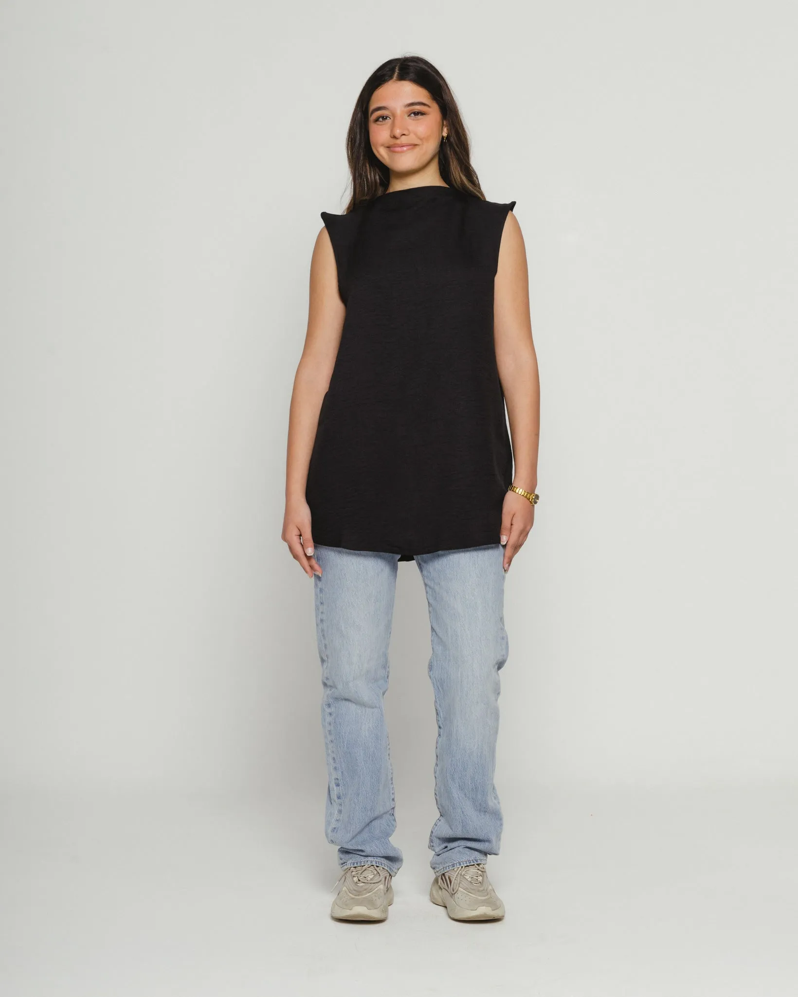Boat neck Sleeveless Midi Top