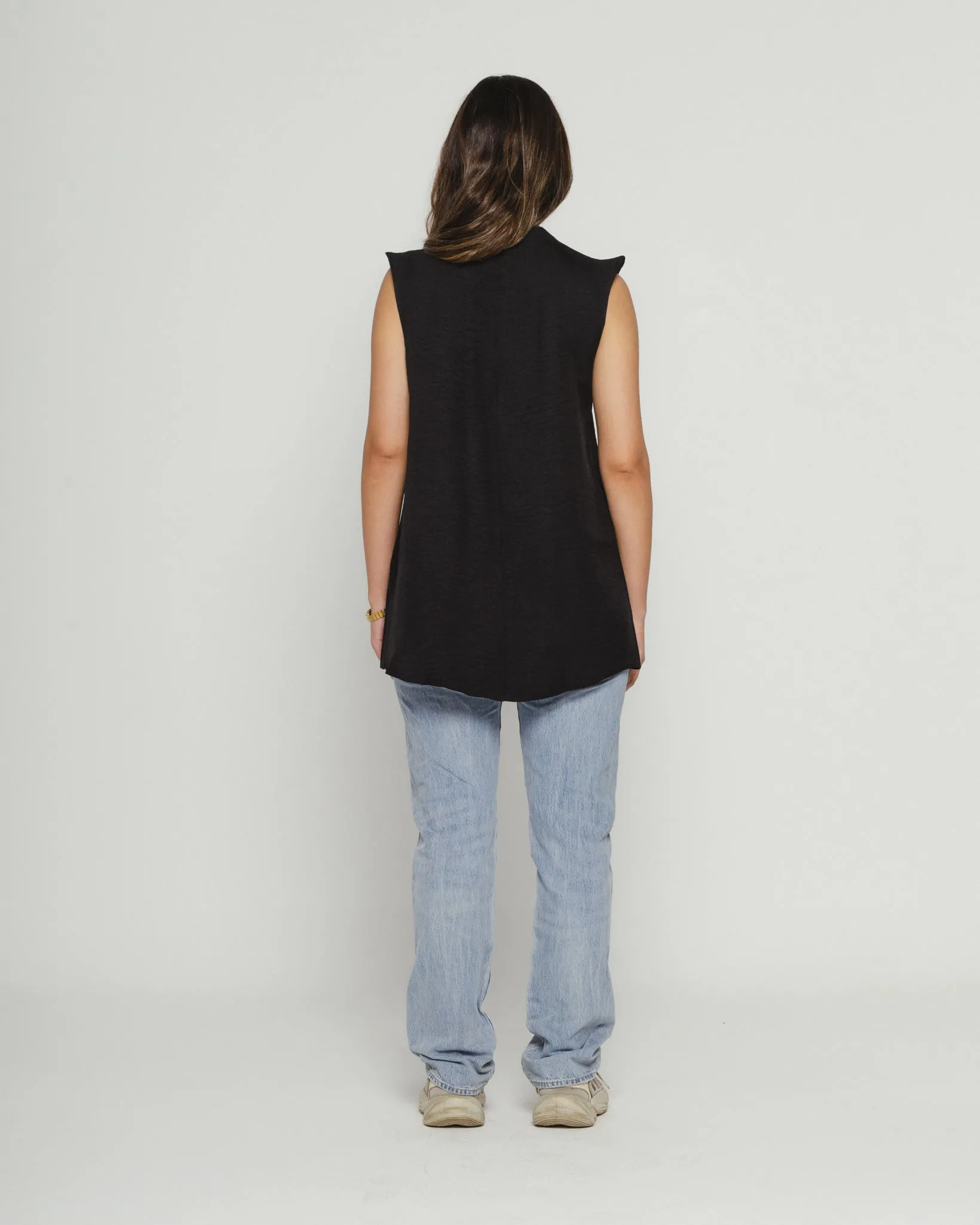 Boat neck Sleeveless Midi Top