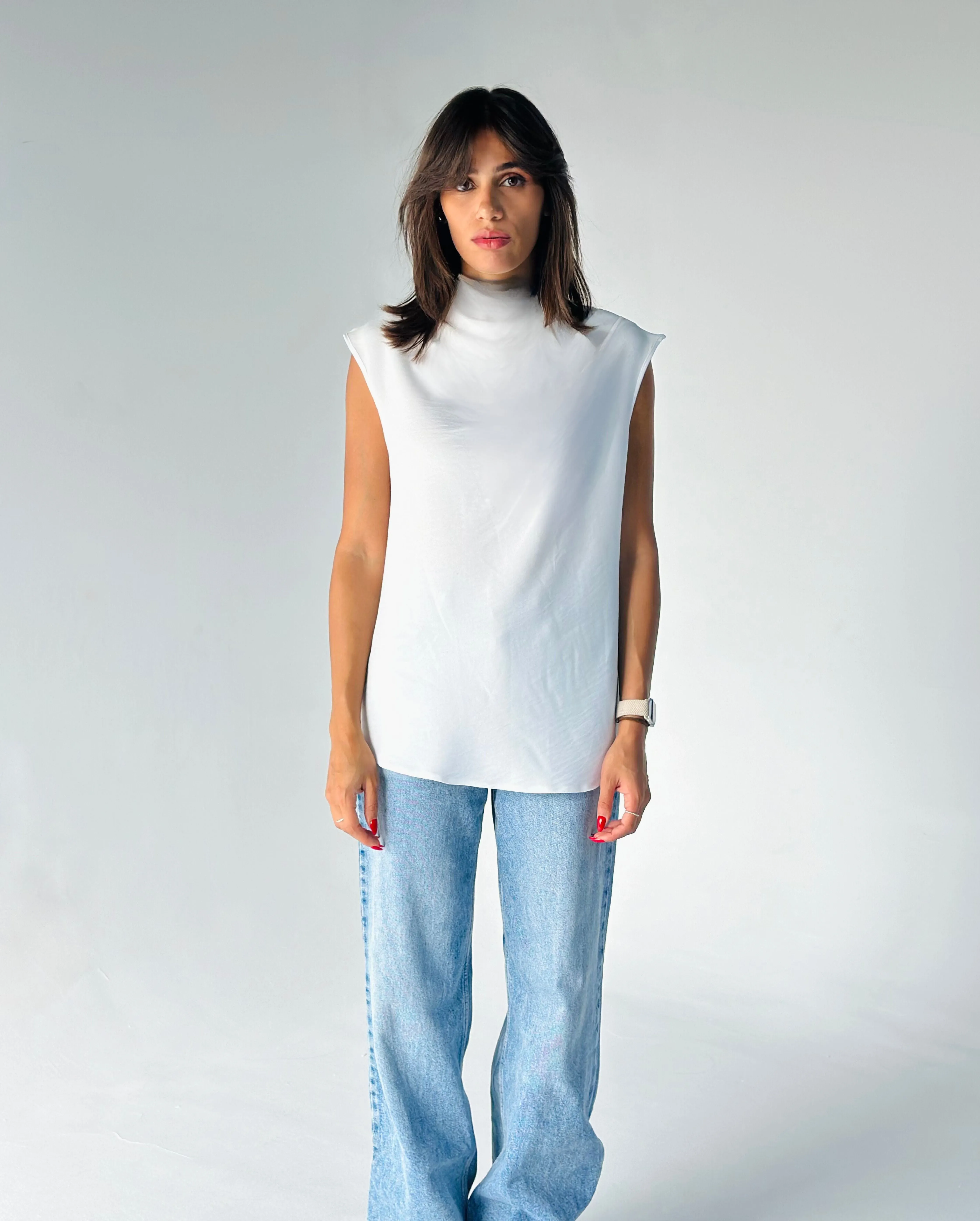Boat neck Sleeveless Midi Top
