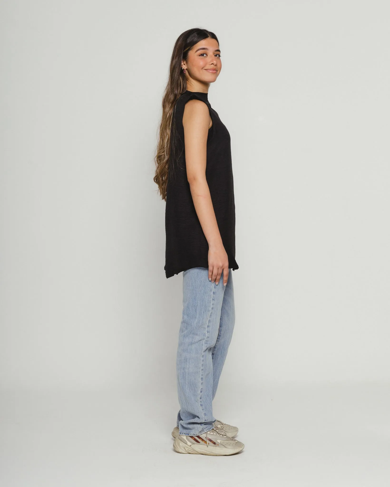 Boat neck Sleeveless Midi Top