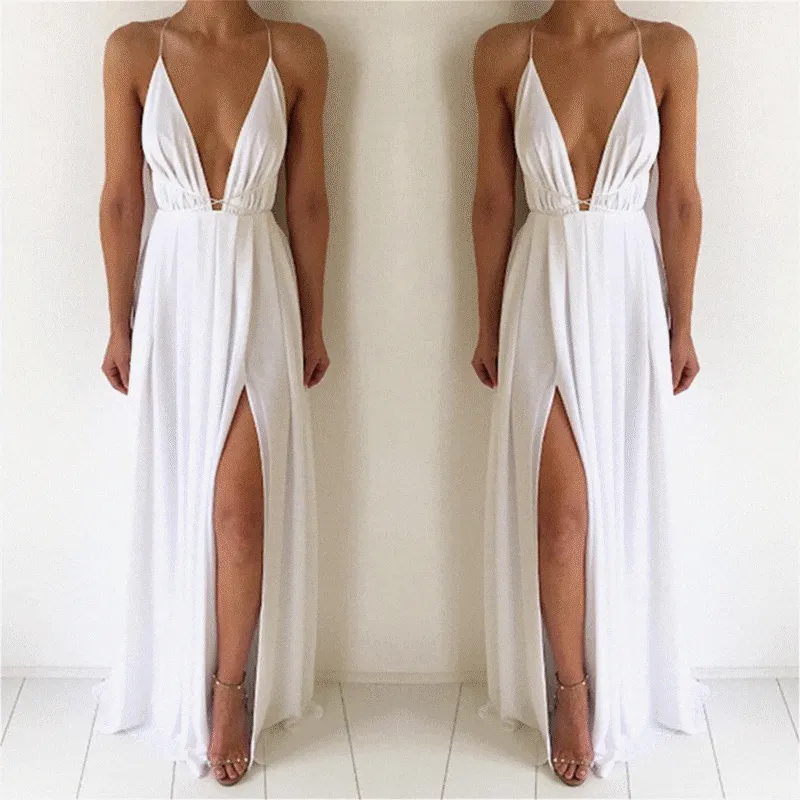 Boho Summer Party Bandage Slit Dress