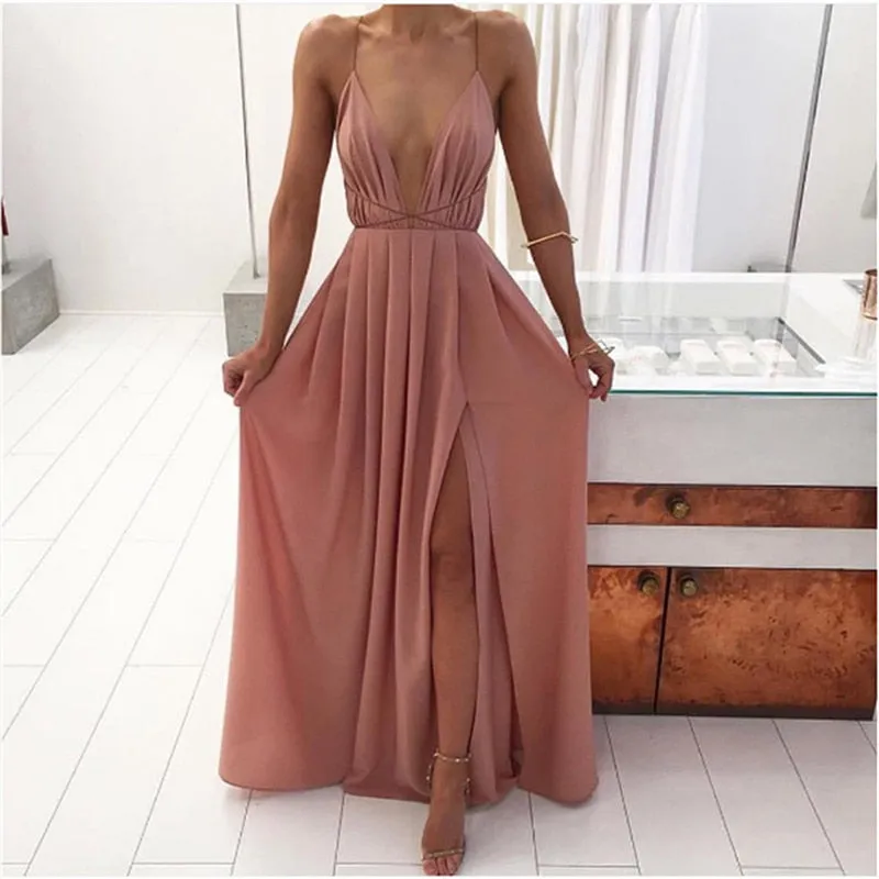 Boho Summer Party Bandage Slit Dress
