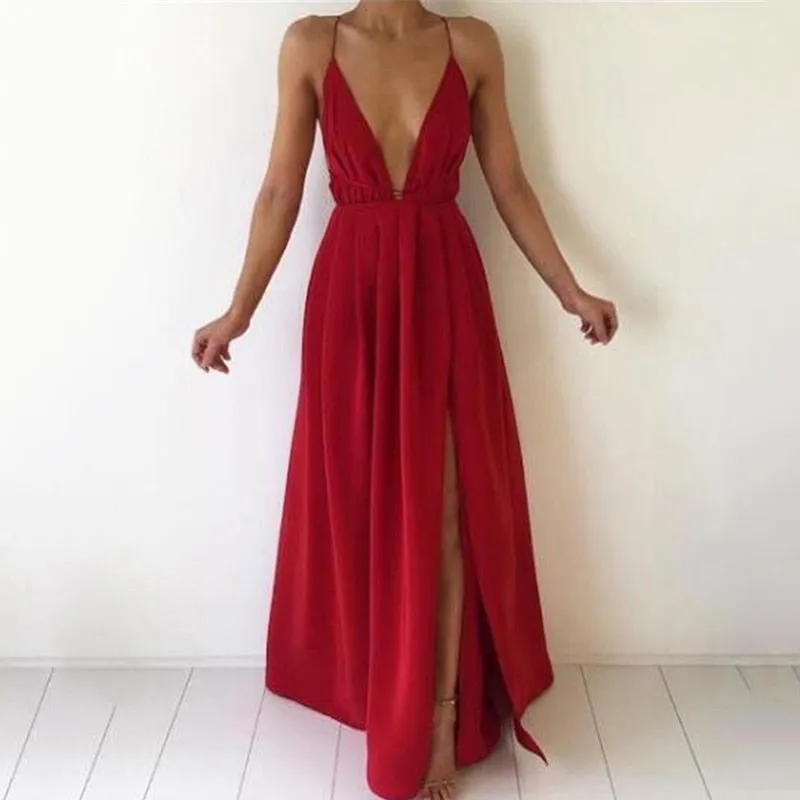 Boho Summer Party Bandage Slit Dress