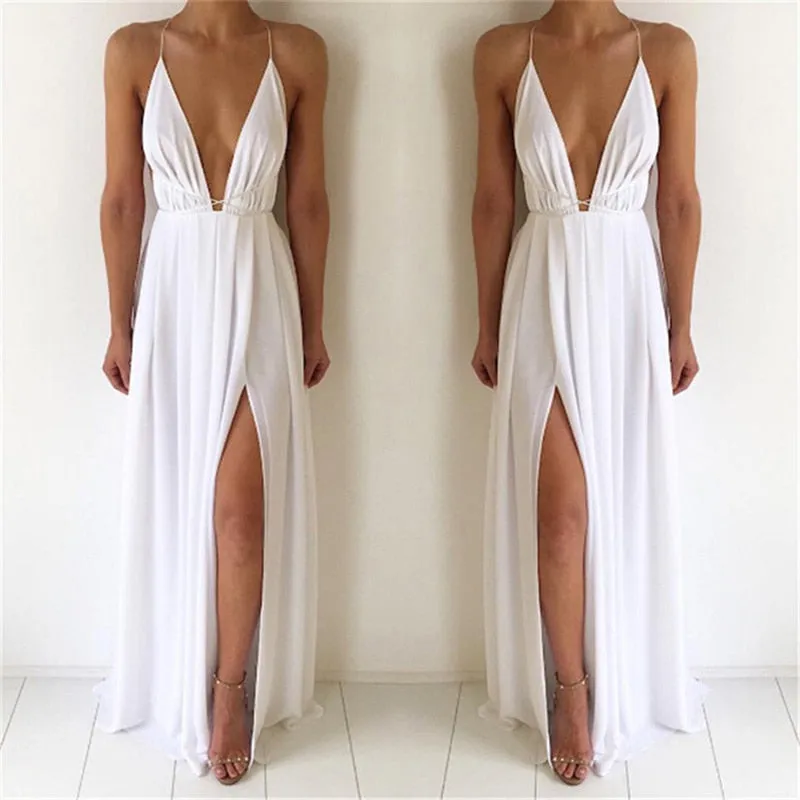 Boho Summer Party Bandage Slit Dress
