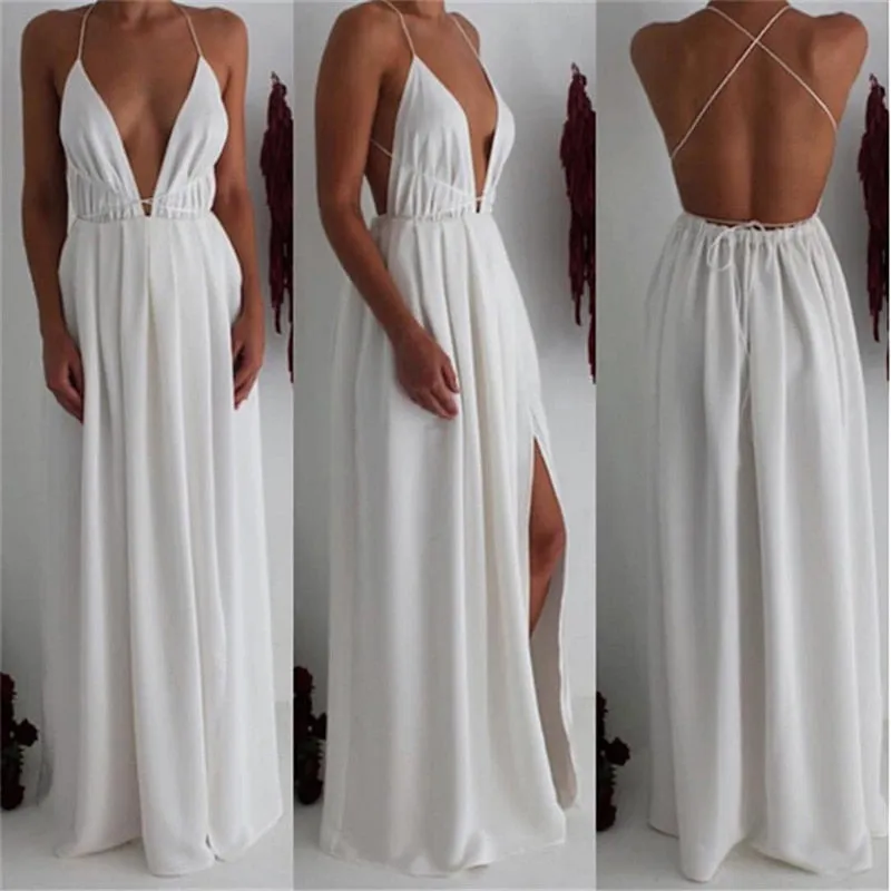 Boho Summer Party Bandage Slit Dress