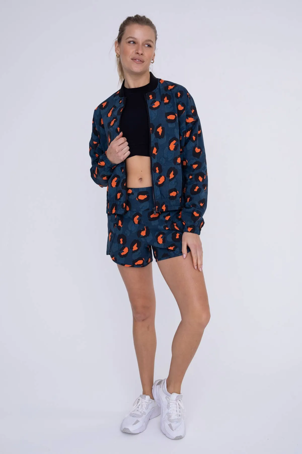 Bold Cheetah Print Bomber Jacket