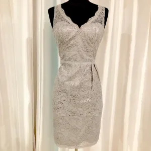 BOUTIQUE Short Silver Gown Size 4