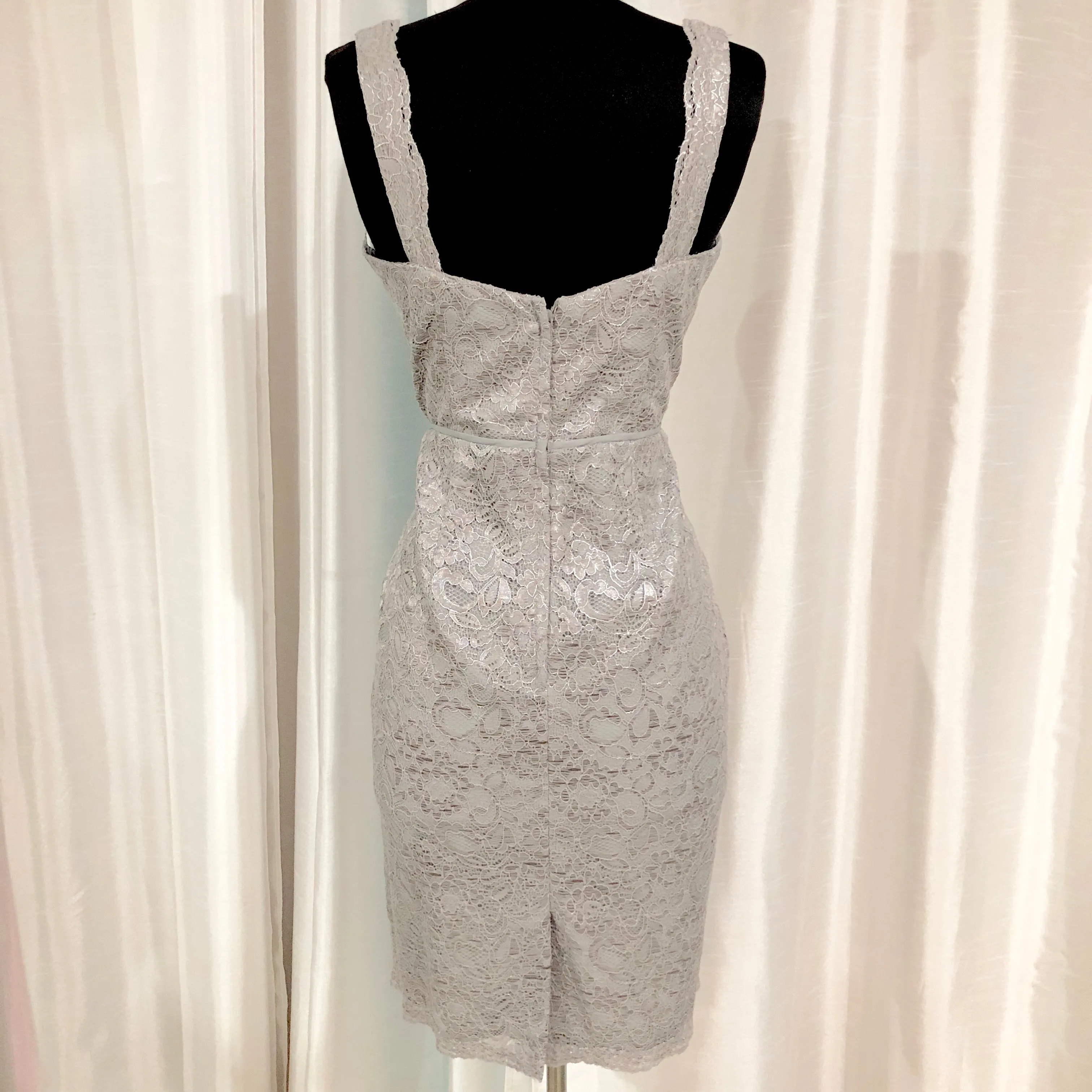 BOUTIQUE Short Silver Gown Size 4