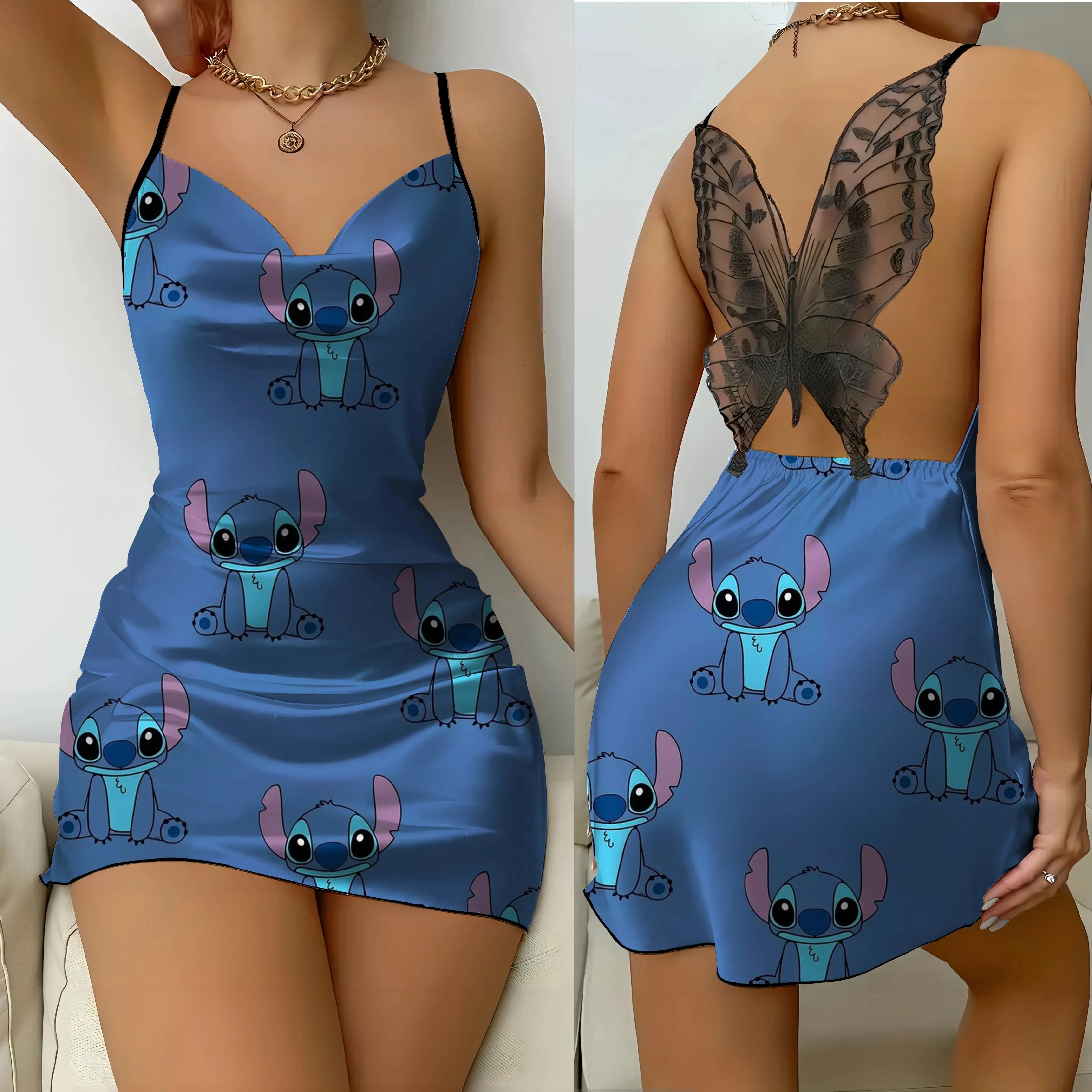 Bow Knot Women's Dresses Lace Dress Disney Satin Surface Skirt