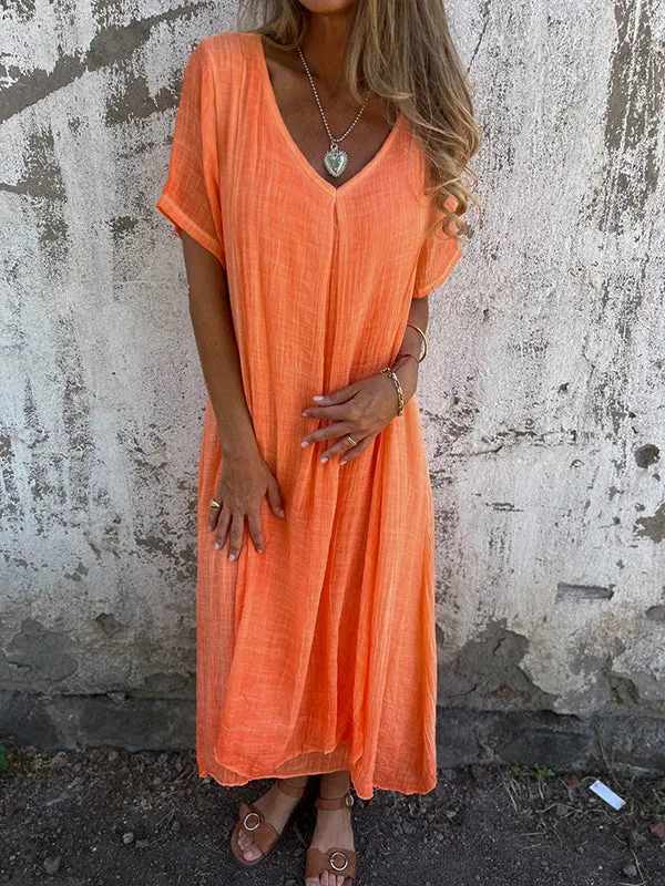Bronte | Loose V-Neck Dress