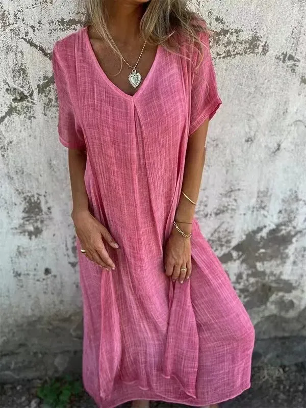 Bronte | Loose V-Neck Dress