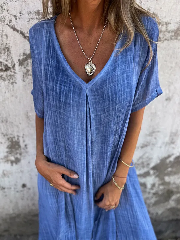 Bronte | Loose V-Neck Dress