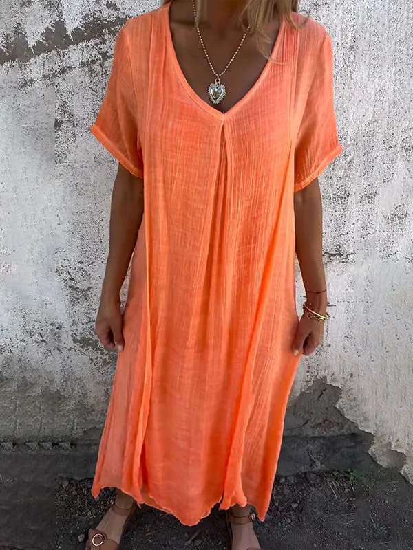 Bronte | Loose V-Neck Dress